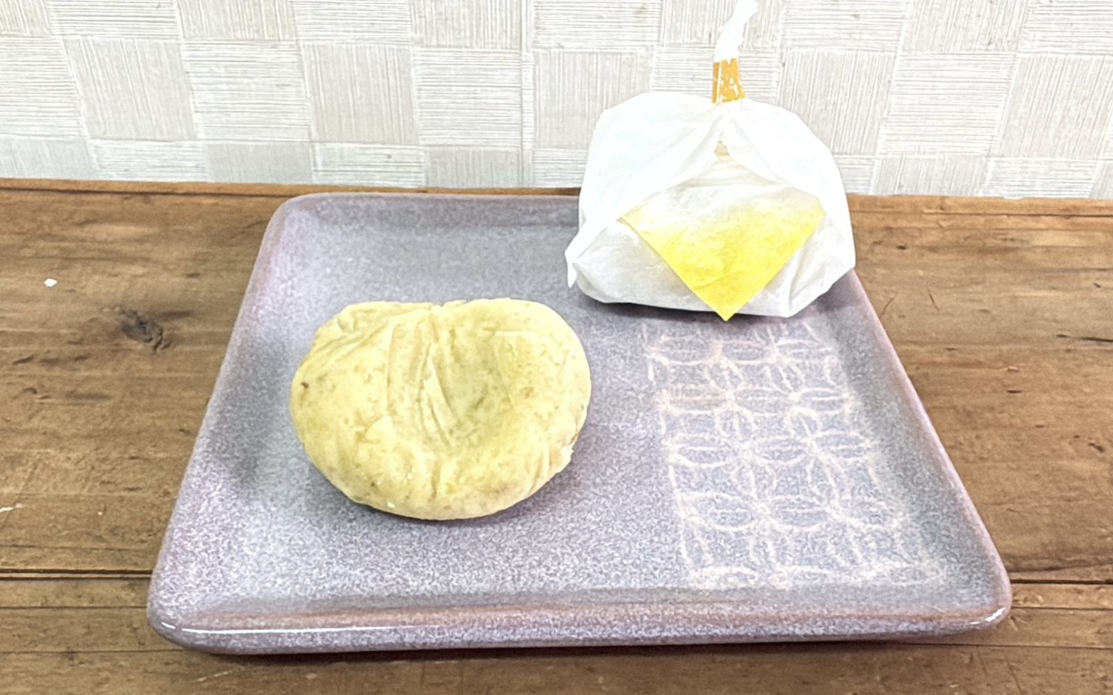 栗きんとん。茶巾で絞ったかたち